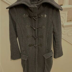 rag & bone Charcoal Wool Toggle Pea Coat